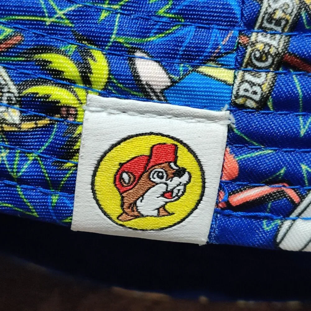 Buc-ee’s Blue Tropical Beaver Print Reversible Bucket Hat Adult One Size